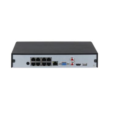 Dahua DHI-NVR4116HS-8P-4KS3 - Grabador IP de Sobremesa, 16 Canales: 8 PoE hasta 12MP, Capacidad para 1 HDD de 20TB (no incl.), Compresión H.265+/Smart H.264+, Ancho de Banda 160/80Mbps de Entrada/Salida, Consumo PoE 72W