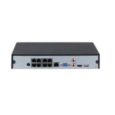 Dahua DHI-NVR4116HS-8P-4KS3 - Grabador IP de Sobremesa, 16 Canales: 8 PoE hasta 12MP, Capacidad para 1 HDD de 20TB (no incl.), Compresión H.265+/Smart H.264+, Ancho de Banda 160/80Mbps de Entrada/Salida, Consumo PoE 72W