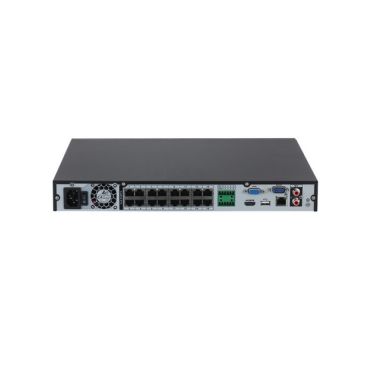 Dahua DHI-NVR4216-16P-4KS3 - Grabador IP de Sobremesa, 16 Canales PoE hasta 12MP, Capacidad para 2 HDD de 20TB (no incl.), Compresión Smart H.265+/Smart H.264+, Ancho de Banda 160/80Mbps de Entrada/Salida, Consumo PoE 130W