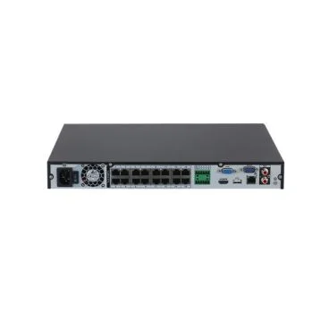 Dahua DHI-NVR4216-16P-4KS3 - Grabador IP de Sobremesa, 16 Canales PoE hasta 12MP, Capacidad para 2 HDD de 20TB (no incl.), Compresión Smart H.265+/Smart H.264+, Ancho de Banda 160/80Mbps de Entrada/Salida, Consumo PoE 130W