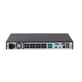 Dahua DHI-NVR4216-16P-EI - Grabador IP de Sobremesa, 16 Canales PoE hasta 16MP, Capacidad para 2 HDD de 16TB (no incl.), Compresión Smart H.265+/Smart H.264+, Ancho de Banda 256/256Mbps de E