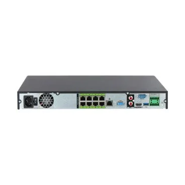 Dahua DHI-NVR5208-8P-EI2 - Grabador IP de Sobremesa, 8 Canales PoE hasta 32MP, Capacidad para 2 HDD de 20TB (no incl.), Compresión H.265+/H.264+, Ancho de Banda 448/448Mbps de Entrada/Salida, Budget 130W