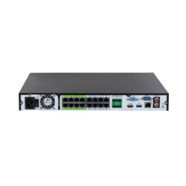 Dahua DHI-NVR5216-16P-EI - Grabador IP de Sobremesa, 16 Canales PoE hasta 32MP, Capacidad para 2 HDD de 16TB (no incl.), Compresión H.265+/H.264+, Ancho de Banda 384/384Mbps de Entrada/Salida, PoE Budget 130W