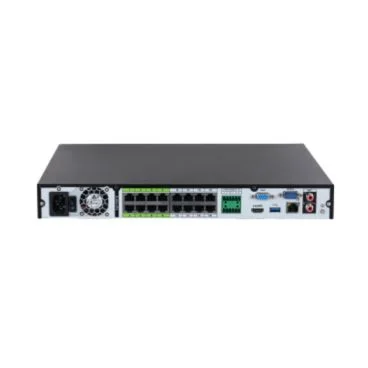 Dahua DHI-NVR5216-16P-EI - Grabador IP de Sobremesa, 16 Canales PoE hasta 32MP, Capacidad para 2 HDD de 16TB (no incl.), Compresión H.265+/H.264+, Ancho de Banda 384/384Mbps de Entrada/Salida, PoE Budget 130W