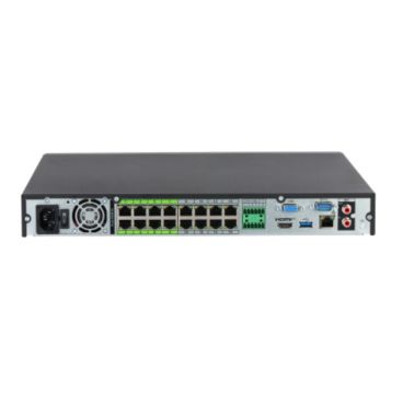 Dahua DHI-NVR5216-16P-EI2 - Grabador IP de Sobremesa, 16 Canales PoE hasta 32MP, Capacidad para 2 HDD de 20TB (no incl.), Compresión H.265+/H.264+, Ancho de Banda 448/448Mbps de Entrada/Salida, PoE Budget 130W