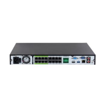 Dahua DHI-NVR5232-16P-EI - Grabador IP de Sobremesa, 64 Canales: 16 PoE hasta 32MP, Capacidad para 2 HDD de 20TB (no incl.), Compresión H.265+/H.264+, Ancho de Banda 384/384Mbps de Entrada/Salida, PoE Budget 130W