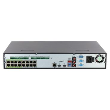 Dahua DHI-NVR5416-16HP-EI2 - Grabador IP de Sobremesa, 16 Canales PoE+ 10/100Mbps hasta 32MP, Capacidad para 4 HDD de 20TB (no incl.), Compresión H.265+/H.264+, Ancho de Banda hasta 448/448Mbps de Entrada/Salida, Budget PoE 200W