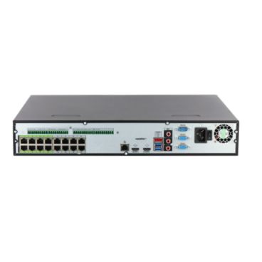 Dahua DHI-NVR5432-16HP-EI2 - Grabador IP de Sobremesa, 16 Canales PoE hasta 32MP, Capacidad para 4 HDD de 20TB (no incl.), Compresión H.265+/H.264+, Ancho de Banda 448/448Mbps de Entrada/Salida, PoE Budget 200W