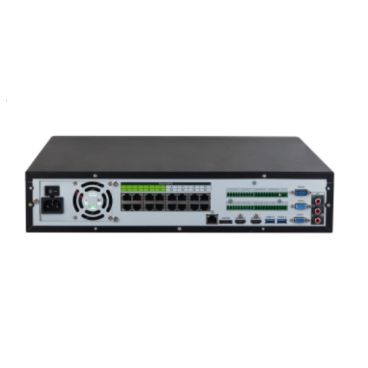 Dahua DHI-NVR5832-16P-EI - Grabador IP de Sobremesa, 32 Canales: 16 PoE hasta 32MP, Capacidad para 8 HDD de 20TB (no incl.), Compresión H.265+/H.264+, Ancho de Banda 384/384Mbps de Entrada/Salida, PoE Budget 150W