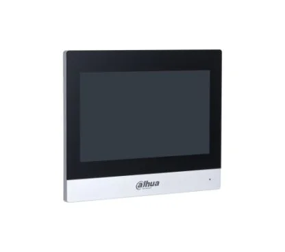 Dahua DHI-VTH8621KMS-WP Elegant alluminum alloy design. Built-in Linux OS. 7" capacitive touch screen, 1024 × 600. Displays the camera's image when it receives a call from the door station. 6-channel