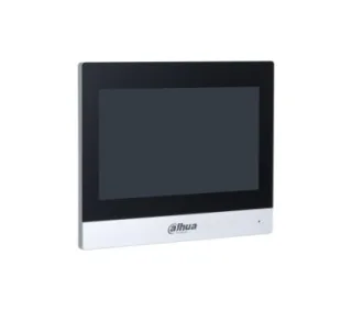 Dahua DHI-VTH8621KMS-WP Elegant alluminum alloy design. Built-in Linux OS. 7" capacitive touch screen, 1024 × 600. Displays the camera's image when it receives a call from the door station.