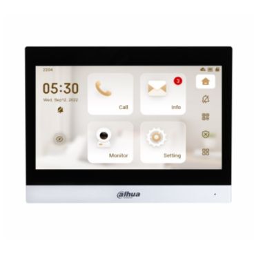 Dahua DHI-VTH8642KMS-W 2-wire IP & Wi-Fi Indoor Monitor. Elegant alluminum alloy design