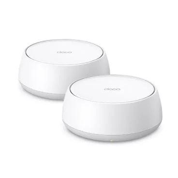 TP-Link Deco BE22(2-pack) BE3600 Whole Home Mesh WiFi 7 System - 3.6 Gbps Dual-Band WiFi - 2882 Mbps (5 GHz) + 688 Mbps (2.4 GHz). - Gigabit Wired Connections - 2× 1.0 Gbps ports ensure max flexibility and boosted throughput. - Wi
