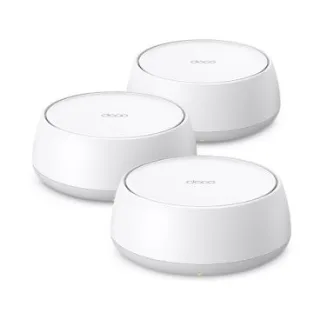 TP-Link Deco BE22(3-pack) BE3600 Whole Home Mesh Wi-Fi 7 System SPEED: 688 Mbps at 2.4 GHz + 2882 Mbps at 5 GHz SPEC: Internal Antennas, 2 × 1 Gigabit Ports (WAN/LAN auto-sensing), 160MHz fo