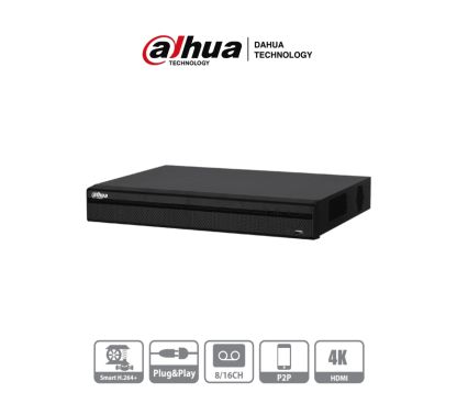 Dahua DHI-XVR5216AN-4KL 4K/4MP non-realtime, 1080P realtime, 1 HDMI/1 VGA, 16ch Video in, 1 Audio in/1 Audio out,1 RJ45(1000M),