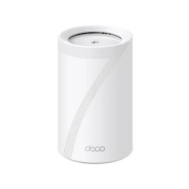 TP-Link Deco BE65(1-pack) Unidad BE9300 Whole Home Mesh Wi-Fi 7 (tribanda) VELOCIDAD: 688 Mbps a 2,4 GHz + 2882 Mbps a 5 GHz + 5765 Mbps a 6 GHz ESPECIFICACIONES: Antenas internas, 4 puertos Gigabit de 2,5 (detección automática