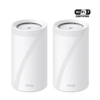 TP-Link Deco BE85(2-pack) BE22000 Whole Home Mesh Wi-Fi 7 System(Tri-Band) SPEED: 1376 Mbps at 2.4 GHz + 8640 Mbps at 5 GHz + 11520 Mbps at 6 GHz SPEC: 8× Internal Antennas, 1× 10 Gigabit RJ