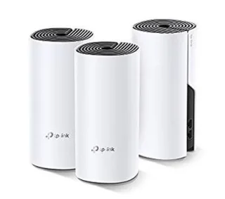 TP-Link Deco E4(3-Pack) AC1200 Sistema Mesh para toda la casa, CPU Qualcomm, 867Mbps a 5GHz+300Mbps a 2.4GHz, 2 Puertos 10/100Mb