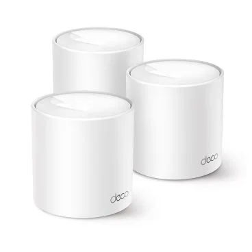 TP-Link Deco PX10(3-pack) AX1500 + AV1000 Whole Home Powerline Mesh Wi-Fi 6 System SPEED: 300 Mbps at 2.4 GHz + 1201 Mbps at 5 GHz + 1000 Mbps Powerline SPEC: Internal Antennas, 3× Gigabit Ports (WAN/LAN auto-sensing), HomePlug AV