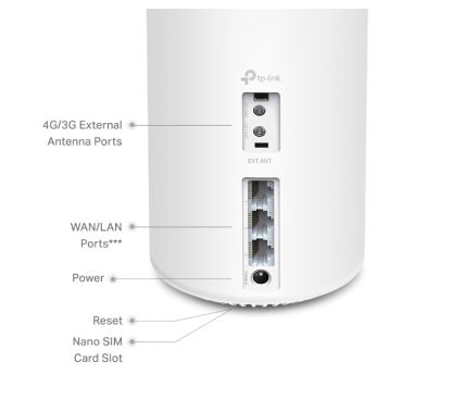 TP-Link Deco X20-4G Enrutador Wi-Fi 6 en malla para todo el hogar 4G+ AX1800, módem avanzado 4G+ LTE integrado de 300Mbps VELOCI