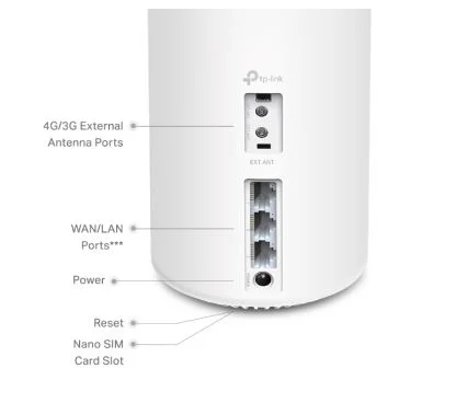 TP-Link Deco X20-4G Enrutador Wi-Fi 6 en malla para todo el hogar 4G+ AX1800, módem avanzado 4G+ LTE integrado de 300Mbps VELOCI