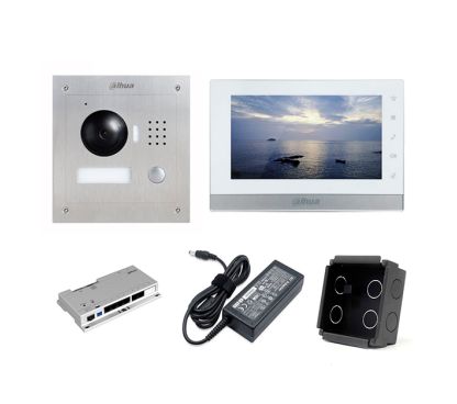 Dahua VTKB-2000A-1550CH-E Kit videoportero IP Dahua montaje empotrado. Formado por: monitor interior (VTH1550CH), panel exterior
