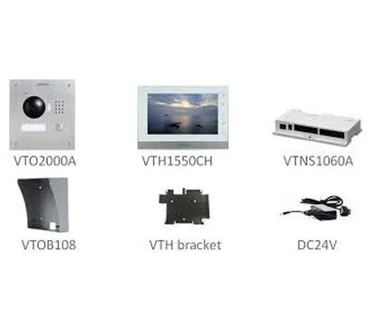 Dahua VTKB-2000A-1550CH-S Kit videoportero IP Dahua montaje superficie. Formado por: monitor interior (VTH1550CH), panel exterio