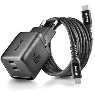 NGS Carg Nano GAN 65W PD3.0 TIPO C UltraRáp. Black
