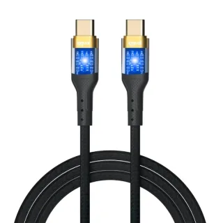 iggual Cable USB-C a tipo C 3A 100 cm trenzado LED
