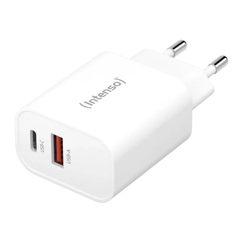 Intenso | Cargador pared W30AC|USB-A y C Negro