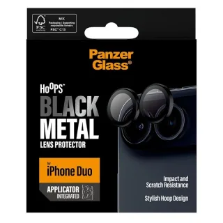PanzerGlass Hoops Camera Protect iPhone Duo Black