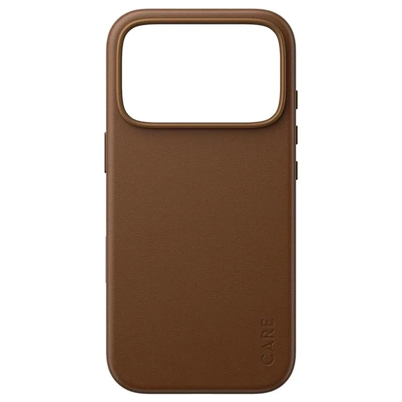 Care VeganLeatherCase Brown MagSafe iP 18Pro 17Pro