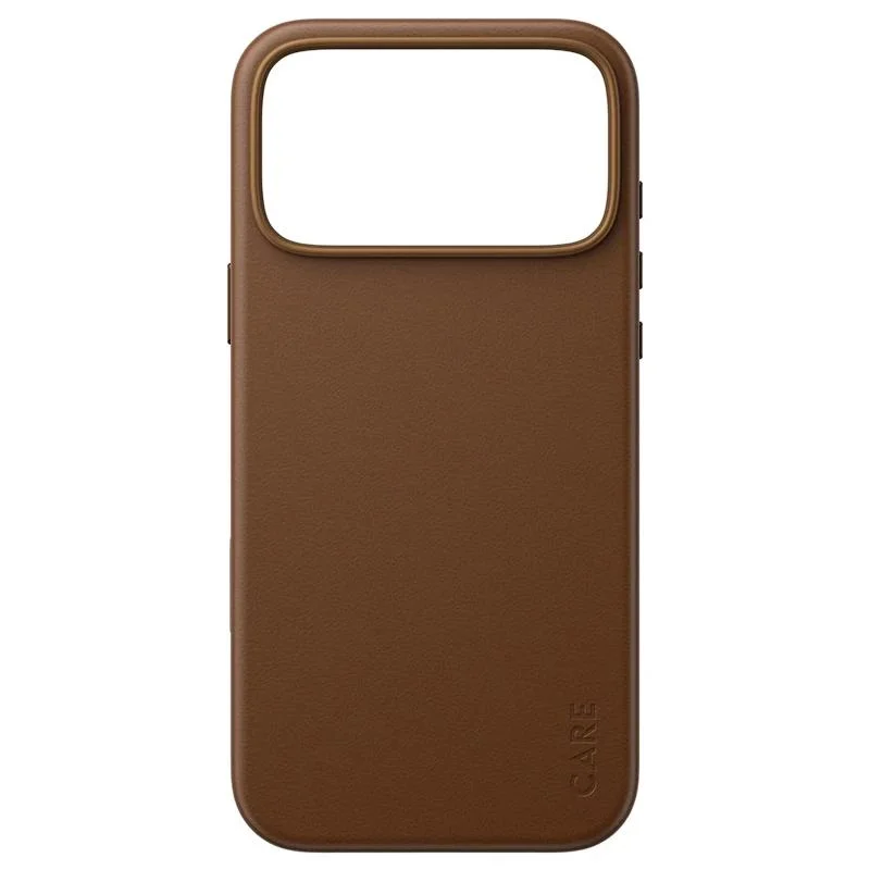 Care VeganLeatherCase Brown MagSafe iP 18PMx 17Mx