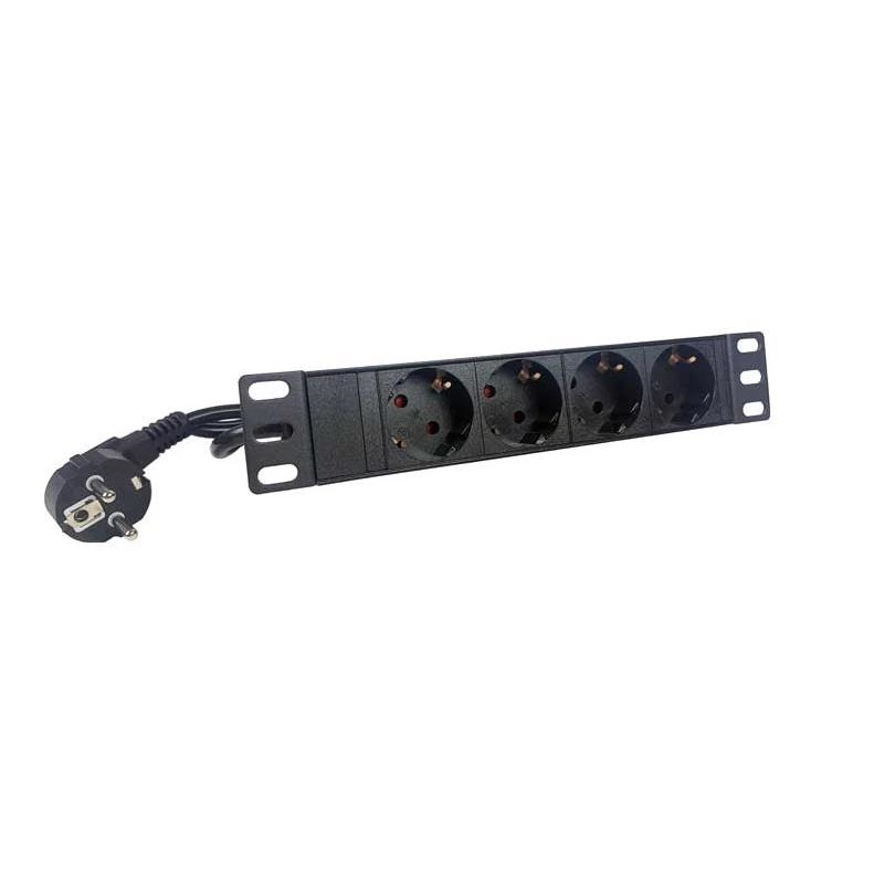 2LAN Regleta 19" 4 Schukos sin Interruptor