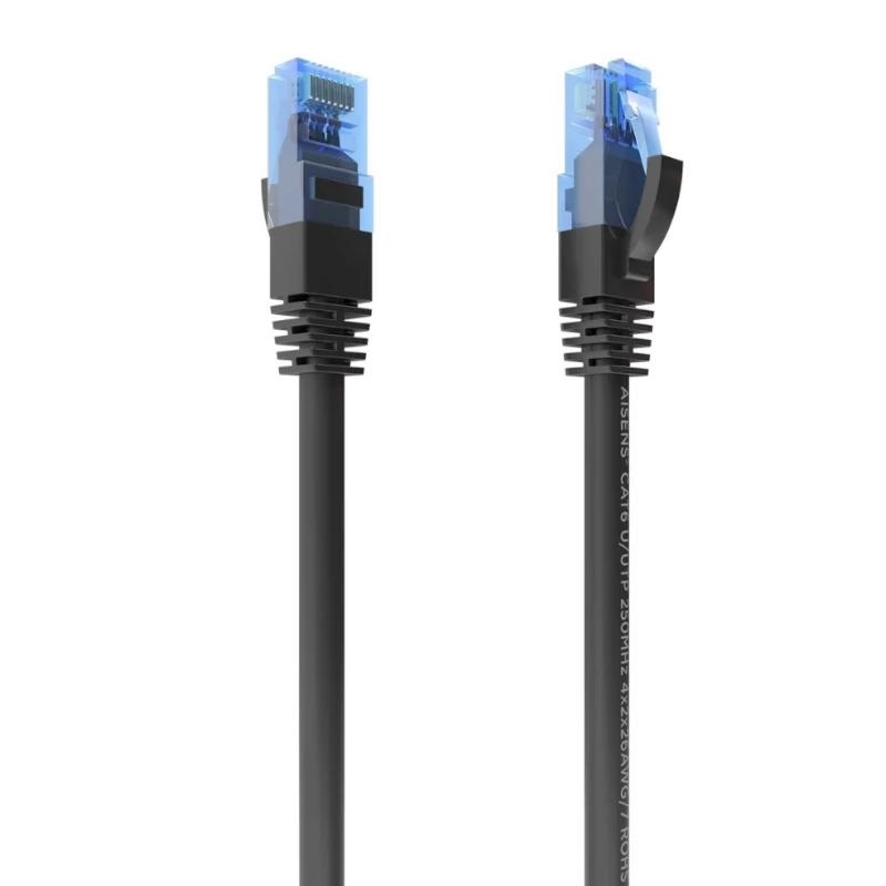 Aisens Cable RJ45 CAT.6 UTP AWG26 CCA Negro 1M