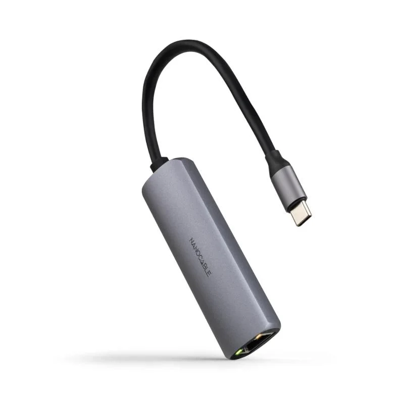 Nanocable Conversor USB-C Ethernet carga PD