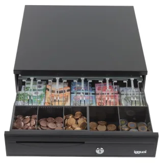 iggual Cajón Portamonedas IRON-30 42cm 5+5 negro