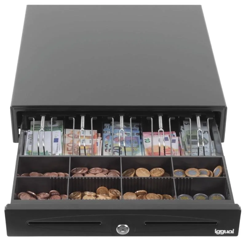 iggual Cajón Portamonedas IRON-70 44,5cm 5+8 negro