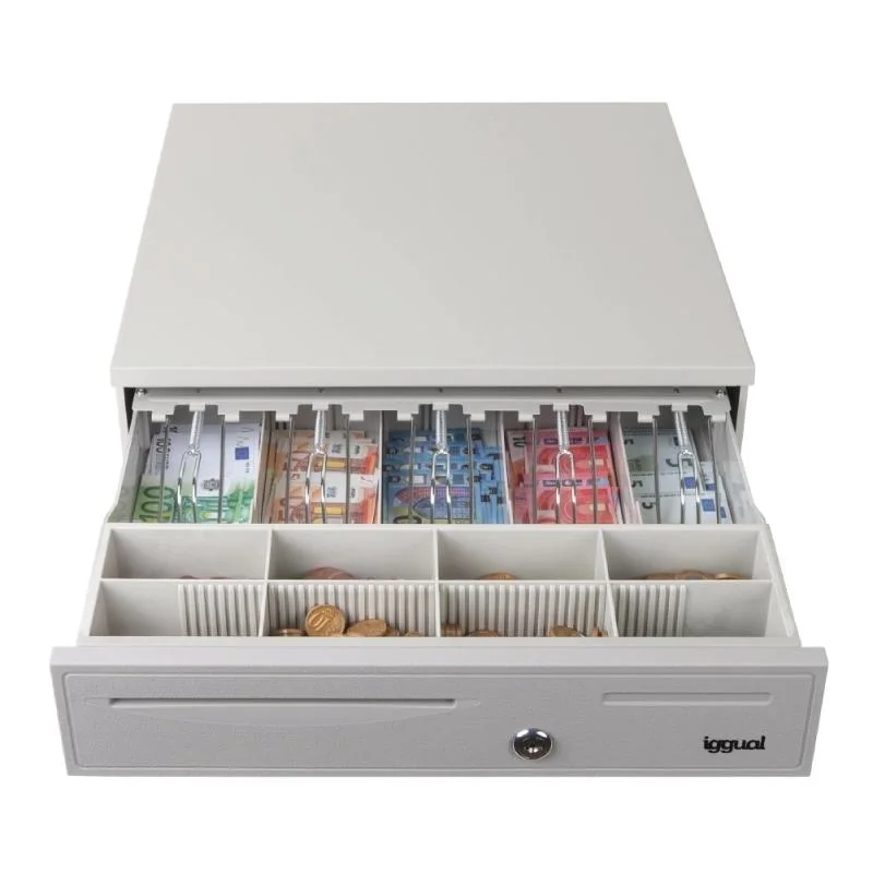 iggual Cajón Portamonedas IRON-50W 42cm 5+8 blanco