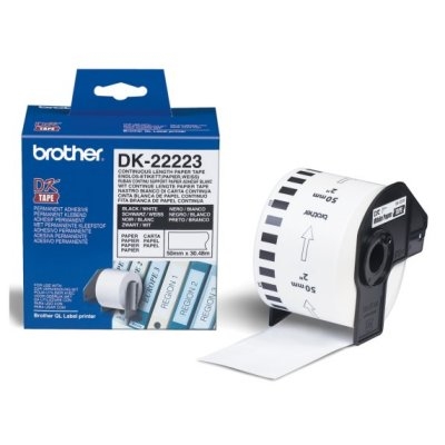 Brother Cinta Papel Termico Blanco Adhesivo 50mm