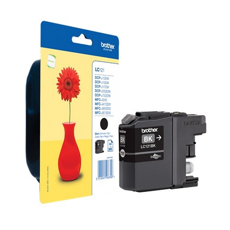 Brother Cartucho LC121BKBP Negro Blister