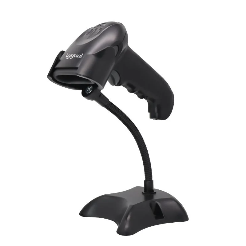 iggual Lector código barras 2D USB gatillo soporte