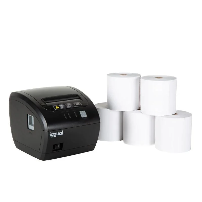 Kit impresora térmica tickets TP7001 + 5 rollos 80