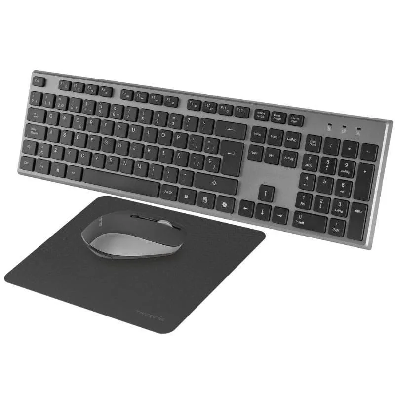Tacens 3EN1 Teclado+Ratón+Alfom Inalámbrico Negro