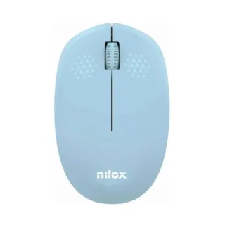 Nilox Ratón Wireless, 1000 DPI, 3 botones, Azul