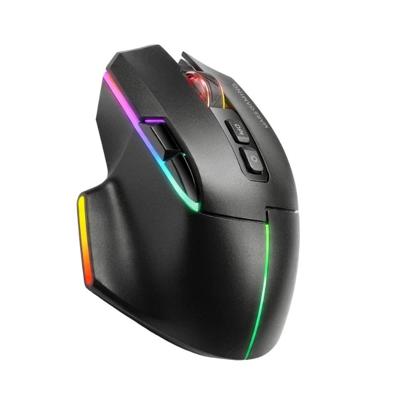 MARS GAMING Ratón Inalam. TRI-MODO 12000DPI Black