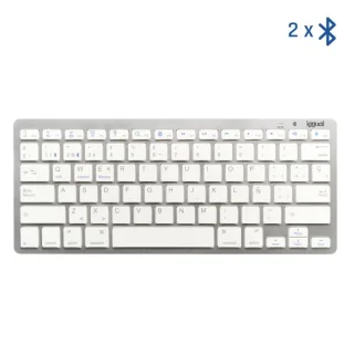 iggual Teclado Bluetooth Slim TKL-BT plata 2 canal
