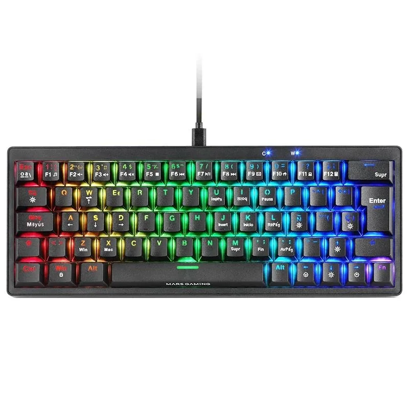 MARS GAMING TECLADO MECÁNICO RGB COMPACTO 60%