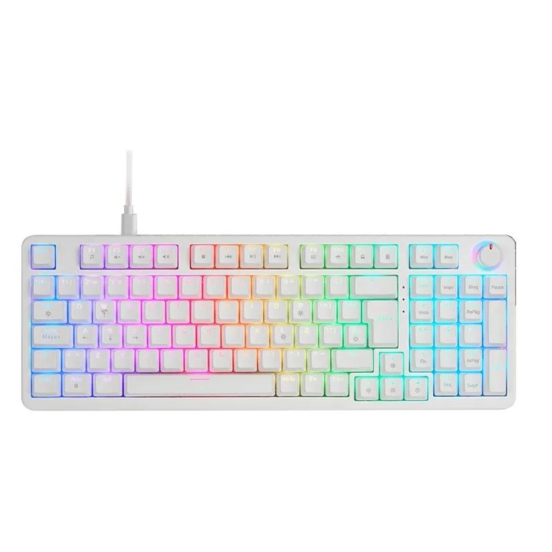Mars Gaming Tecl. MKPROWYES SilentSwitch RGB White