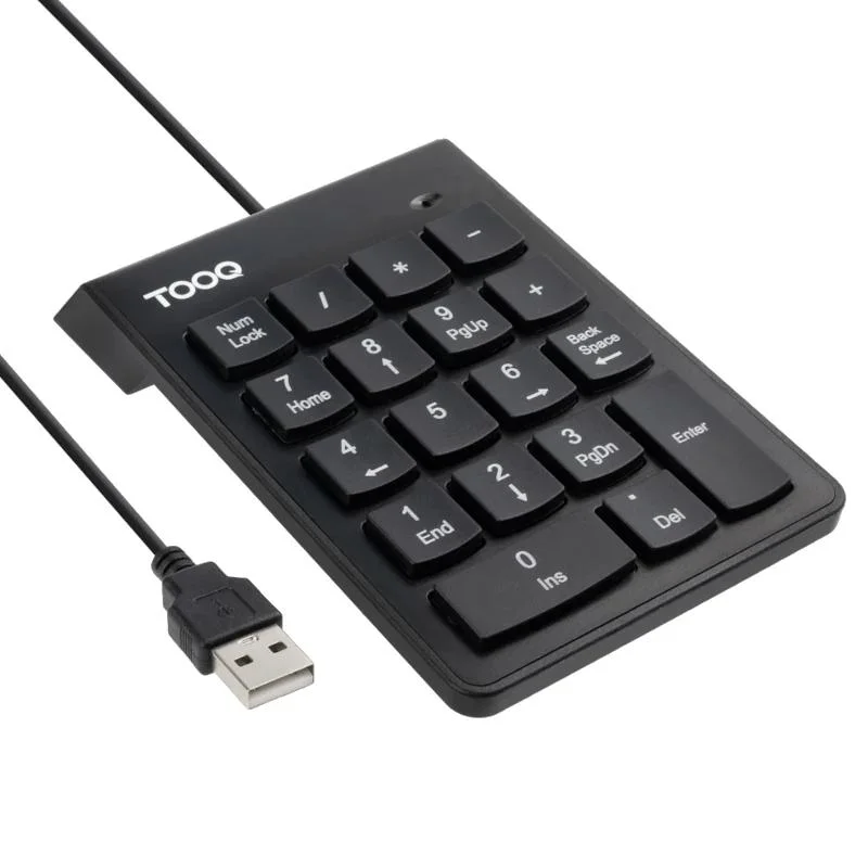 Tooq Teclado USB Numérico 19 teclas Negro